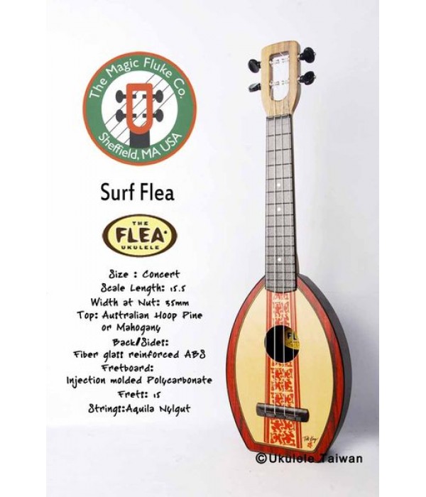 【台灣烏克麗麗 專門店】Flea 瘋狂跳蚤全面侵台!  Surf Flea ukulele 23吋 美國原廠製造 (附琴袋+調音器+教材)